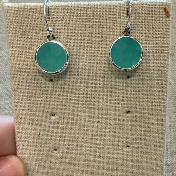 Stella & Dot Jewelry - Stella & Dot Silver and Teal Earrings